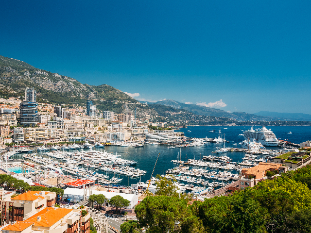 Monaco is prime destination for French Riviera yacht charters for its beautiful scenery.
